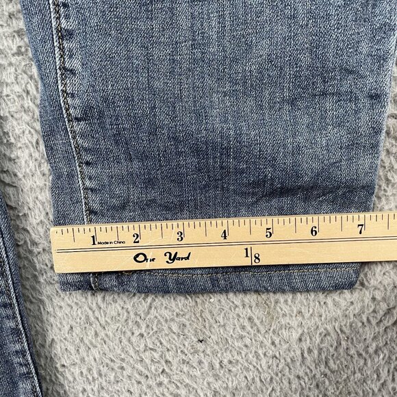 Eddie Bauer Thermal Jeans Womens 14 Plaid Lined Light Wash Denim - Picture 7 of 9